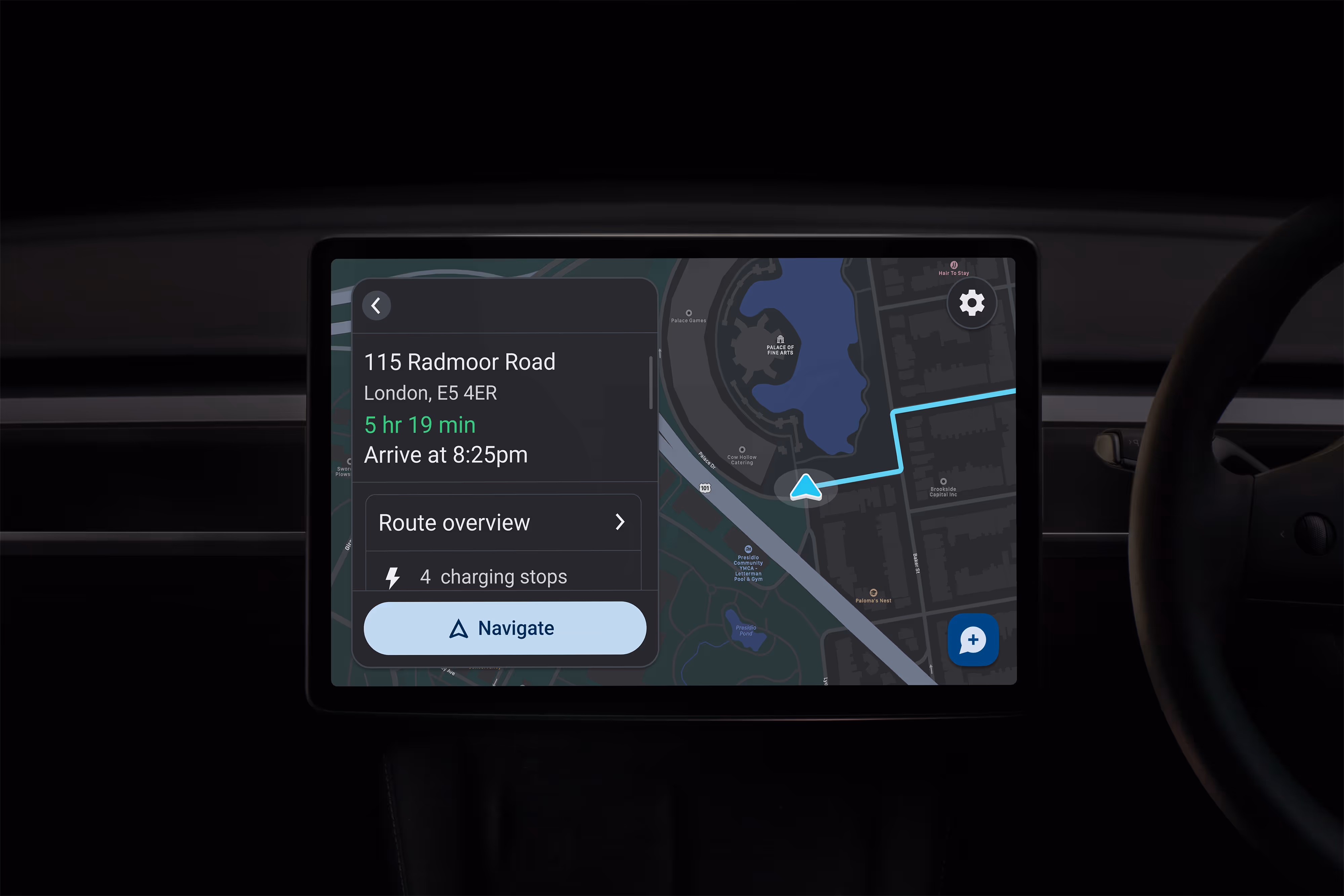 Infinity interface running on Android Auto